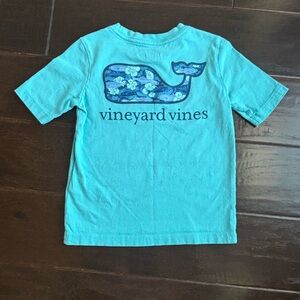 Vineyard Vines Kids Teal Whale Tee